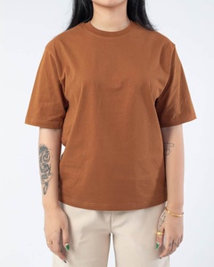 Camiseta de Manga Corta para Mujer con Logotipo Personalizado, 280 GSM, Calidad Premium, Lisa, Varios Colores, Nuevo Diseño, Hombros Caídos, Tallas Grandes - Product Image 3