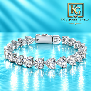 Bracelet tennis en diamants de laboratoire pour femmes en or jaune, rose et blanc 14 carats, certifié IGI, bijoux classiques - Product Image 1