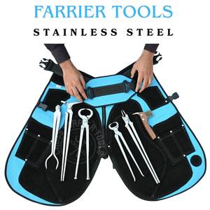 Kit d'outils de fermeur et de forgeron avec tablier, pince à fer, écarteur de sabots, outil de retrait, outil à crocheter, outil de coupe de sabots - Product Image 6