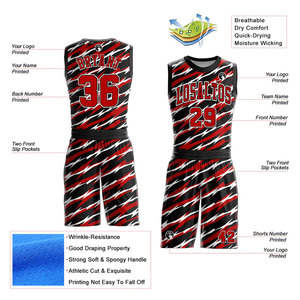 Uniforme de basket-ball personnalisé avec nom d'équipe imprimé, livraison rapide, sublimation, fabricant en gros, uniforme de basket-ball unisexe - Product Image 2