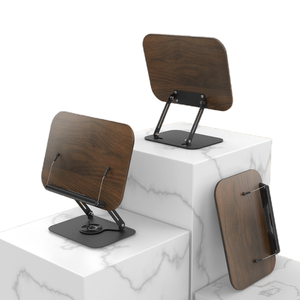 Adjustable Foldable Laptop <b>Stand</b> Desktop Reading Desk Holder Foldable Bookstand <b>Tablet</b> Rack Wood Grain - Product Image 2