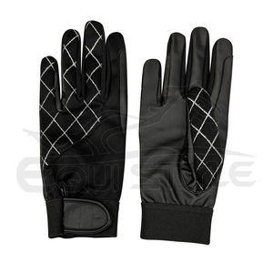 Guantes de equitación de cuero PU antideslizantes de diseño personalizado con puño elástico y control de agarre, superventas para hombre - Product Image 1
