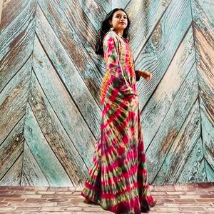 2025 nouveau produit main cravate teinture Kimono veste vacances Boho coupe ample veste vêtements de plage couvrir vacances d'été femmes Kimono Robe - Product Image 6