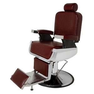 Poltrona da Barbiere Idraulica Bordeaux Multiuso, Leggera, Stile Antico, per Salone e Spa, Attrezzatura Estetica Robusta in PU - Product Image 1