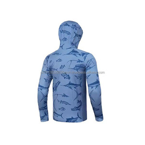 เสื้อฮู้ดดี้พิมพ์ลายโลโก้ตามสั่งสำหรับผู้ชาย แขนยาว ป้องกันรังสียูวี UPF 50+ เสื้อตกปลา เสื้อกันหนาวดิจิตอล ผ้าฝ้าย 100% - Product Image 6