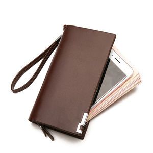 Portefeuille portable en cuir PU pour homme, pochette de voyage avec dragonne, sac à documents pour homme, vente en gros - Product Image 1