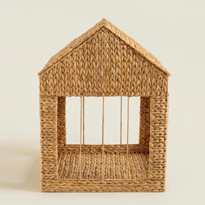 Panier de rangement pour enfants en jacinthe d'eau tressée à la main, design ouvert, pour maison de poupée en osier, décoration de chambre d'enfant et d'intérieur - Product Image 2