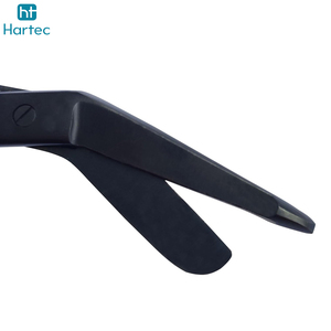 Ciseaux à bandages chirurgicaux Lister tendance, 16,5 cm, en acier inoxydable noir et doré, service OEM ODM, nouvelle collection, meilleures ventes - Product Image 3