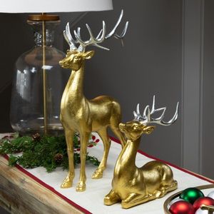 Centre de table élégant en aluminium en forme de renne, décoration de table de Noël pour une ambiance festive à la maison et pour les célébrations. - Product Image 1