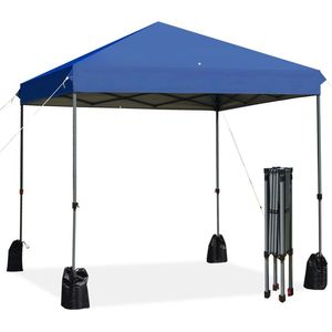 Carpa Plegable Portátil de 8 x 8 Pies para Exteriores con Bolsa con Ruedas y Bolsas de Arena - Product Image 1