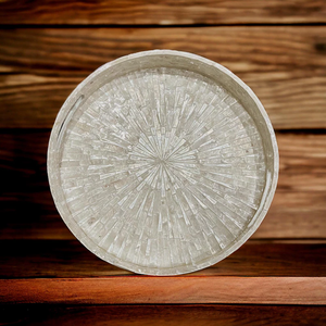 Plateau de service moderne antique fait main en Inde, plateau décoratif élégant en nacre - Product Image 1