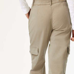 Pantalones Cargo HANO 2024 Casuales para Mujer, Diseño ODM, Lona Transpirable, Cintura Elástica Media, Cierre con Cordones, Corte Recto, Ajuste Holgado - Product Image 5