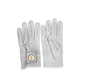 Genuine Leather Golf <b>Gloves</b> Right Hand Breathable <b>Moisture</b> Wicking Pull on Closure Custom Club Logo Unisex Sports - Product Image 1