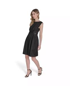 Abito donna crêpe senza maniche Fit e svasato | Vince Camuto - Product Image 3