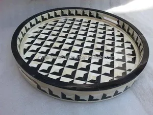 Customised Size Polished Bone Inlay Eco-Friendly Handmade Tray High Quality Modern Vintage Style Design Party Use-<b>Hand</b> Use Gift - Product Image 4