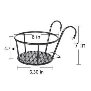 Metal <b>Wire</b> <b>Storage</b> <b>Basket</b> With Handles Circle Shape Simple Design Multi-Purpose 8 In Diameter 4.7 In Height - Product Image 1