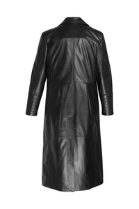 Men's Regular-Length Wool & Genuine <b>Leather</b> Breathable <b>Trench</b> <b>Coat</b> with Belt Outdoor Winter Jacket - Product Image 6
