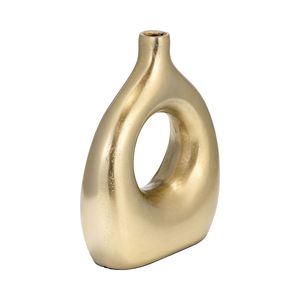Antique finish metal flower vase decorative home centerpiece modern stylish durable elegant handcrafted premium design - Product Image 1