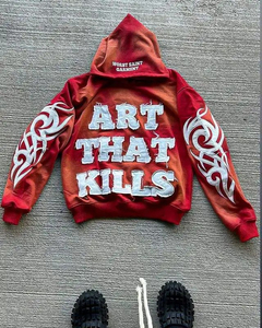 Chándal Unisex Cómodo de Peso Medio con Diseño de Logotipo de Marca, Bordado Desgastado, Estilo Clásico y Gráficos Urbanos - Product Image 3
