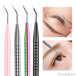 Pince à cils professionnelle pour faux cils, applicateur de cils artificiels, usage en salon de beauté, acier inoxydable, logo personnalisé, outil de lifting des cils - Product Image 4