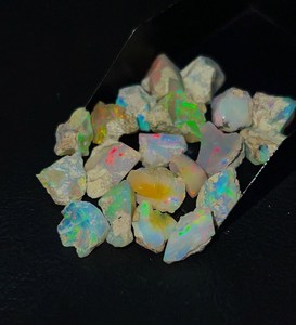 Opal <b>Raw</b> Welo Fire Opal Rough Ethiopian Natural Gemstone Multicolor <b>Crystal</b> For Jewelry Making Bulk Supply Stone - Product Image 5