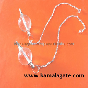 Péndulo de Bola de Cristal Hecho a Mano con Cadena Metálica, Estilo Chakra Feng Shui, de Cuarzo Aventurina Amarilla Natural y Ágata, para Radiestesia - Product Image 6