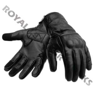 Guantes de Moto de Moda para Verano, al por Mayor, Forrados, de Cuero Genuino, para Hombre, Negros, de Lujo, Lisos, de Cachemira, Personalizados - Product Image 1