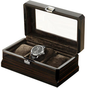 Wooden <b>Watch</b> Display Box Glass Window Multi Slot <b>Watch</b> Case <b>Rectangular</b> Collector Storage Box - Product Image 1
