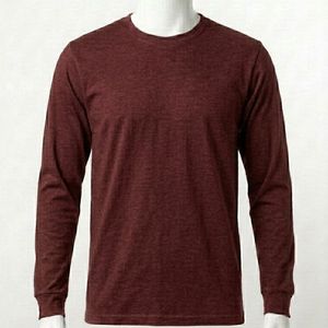 Camiseta de Manga Larga para Hombre, 100% Algodón, Tacto Suave, Cuello Redondo Clásico, Informal, Secado Rápido, Transpirable - Product Image 1