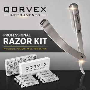 Razors <b>Barber</b> Straight Razor Kit .5mm Exposure 10 <b>Blades</b> Chicago - Product Image 2