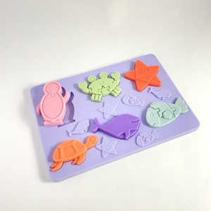 Jouet de puzzle en silicone de qualité alimentaire pour bébé – Doux, compatible lave-vaisselle et stérilisateur, activité de tri de formes pour la dentition et le jeu sensoriel - Product Image 2