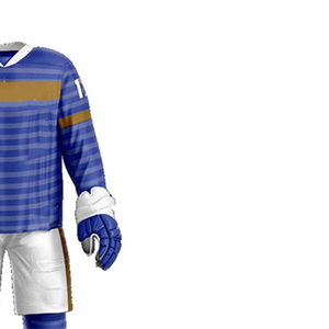 Tenues d'équipe pour hommes adultes, ensembles d'uniformes de hockey sur glace, service OEM, impression de logo personnalisé, écologiques, respirants, séchage rapide, 100% polyester - Product Image 4