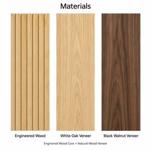 Panel de Pared de Madera Sintética y Chapa de Roble Blanco o Nogal Negro para Revestimiento Decorativo de Paredes Interiores, Panel de Pared Flexible de Madera - Product Image 3