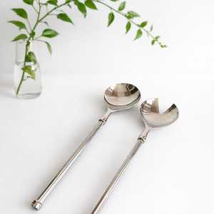 Cuillères à salade vintage plaquées argent Suède années 1920, ensemble de cuillères de service scandinaves - Product Image 1