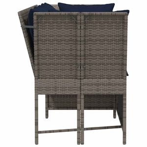 Sofá de Patio de Ratán Sintético Gris con Cojines, Elegante Conjunto de Sofás para Jardín - Product Image 5