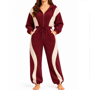 Combinaison en polaire pour femmes, coupe décontractée, vêtements décontractés pour le temps froid - Product Image 1