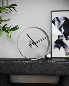 Stylish Metal <b>Table</b> <b>Clock</b> Decorative Timepiece For Guest Room Accent Living Room <b>Table</b> Accent And Bedroom Side <b>Table</b> Decor - Product Image 5