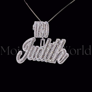 Pendentif Hip Hop en Argent 925 et Moissanite de Qualité Export, Design Charme Urbain Personnalisé, Disponible au Meilleur Prix du Marché, Collier de Luxe - Product Image 2