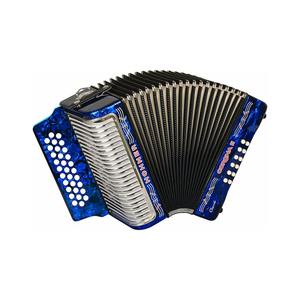 Accordéon à boutons Corona II Xtreme FBbEb de qualité supérieure avec housse et sangles, noir jet. - Product Image 3