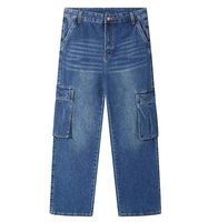 Pantalon cargo en jean OEM multi-poches, coupe droite, pour le travail en extérieur, design tactique, confortable, respirant, taille haute