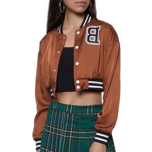 Women Varsity Bomber <b>Jacket</b> <b>Winter</b> 100% Polyester Custom Embroidery OEM Private Label Wholesale Streetwear - Product Image 6