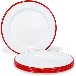 Assiette de service professionnelle de 33 cm avec bordure émaillée |   Assiettes décoratives anti-rayures haut de gamme pour événements et location - Product Image 2