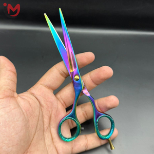 Tijeras Profesionales para Cabello de Acero Inoxidable, Tijeras de Corte para Barbería y Salón, Hoja Recta, Multicolor - Product Image 4