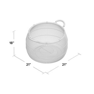 Cesta decorativa de ratán natural hecha a mano, organizador de almacenamiento tejido - Product Image 4