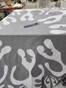 Ulu Breadfruit Inspired Hawaiian Applique Quilt Custom Hand Appliqued Cotton Heirloom Bedspread For <b>Queen</b> And California King - Product Image 1