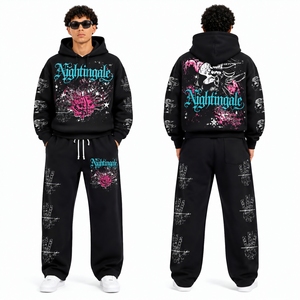 Sudadera con Capucha Oversize de Estilo Urbano para Hombre, 100% Algodón, Tejido de Rizo Grueso, con Estampado de Personajes - Product Image 5