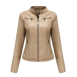 Luxury Women's Cow <b>Leather</b> 100% <b>Leather</b> <b>Long</b> Sleeve <b>Jacket</b> 2026 Custom Color Logo Windproof Quick Dry Cotton Winter OEM Service - Product Image 3