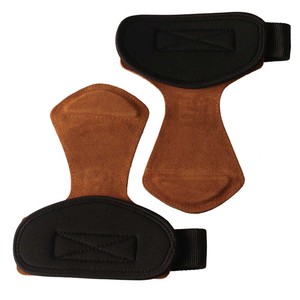 Empuñaduras de cuero con orificios para gimnasia, fitness, crossfit, levantamiento de pesas y dominadas, con protección para las palmas y función de vendaje para las manos. - Product Image 4