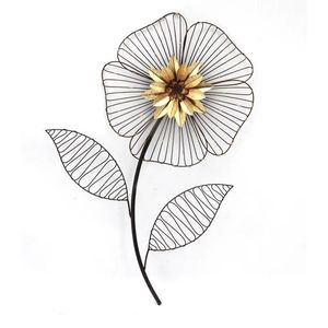 Nouveauté, décoration murale moderne et décorative en métal, forme ronde, motif floral, pour décoration intérieure ou extérieure - Product Image 4