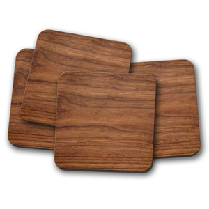 Juego de Posavasos de Madera con Diseño de Casa de Campo, Redondos, Reutilizables, Diseño Clásico, Grosor de 6 mm - Product Image 1